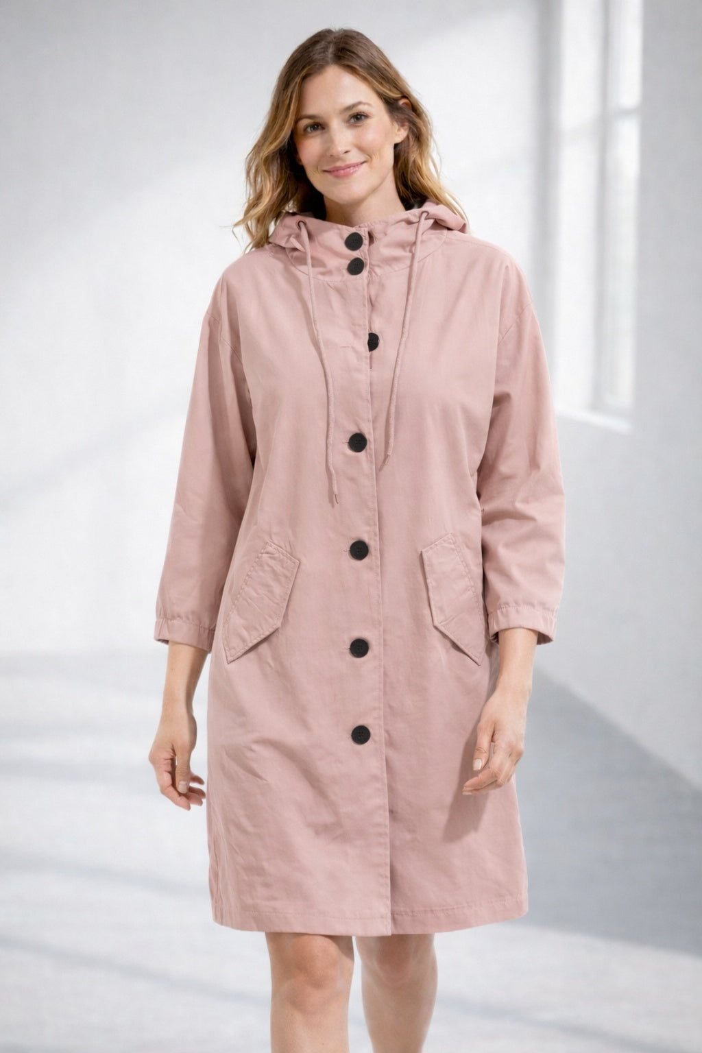 Veste légère de mi-saison pour femme en coton, à capuche, pour l’automne