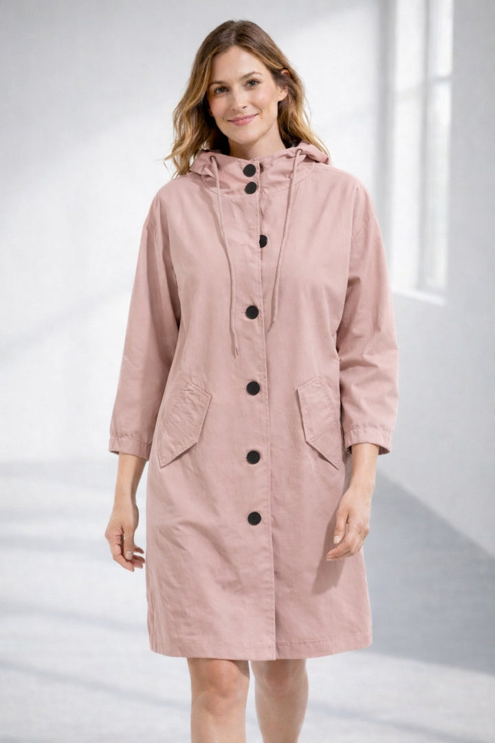 Veste légère de mi-saison pour femme en coton, à capuche, pour l’automne