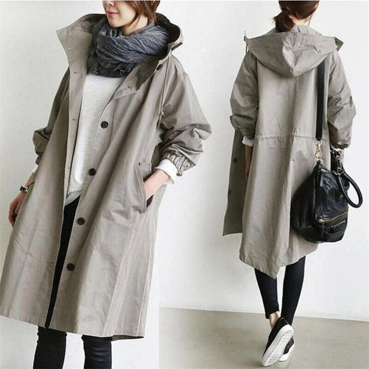 Veste légère de mi-saison pour femme en coton, à capuche, pour l’automne