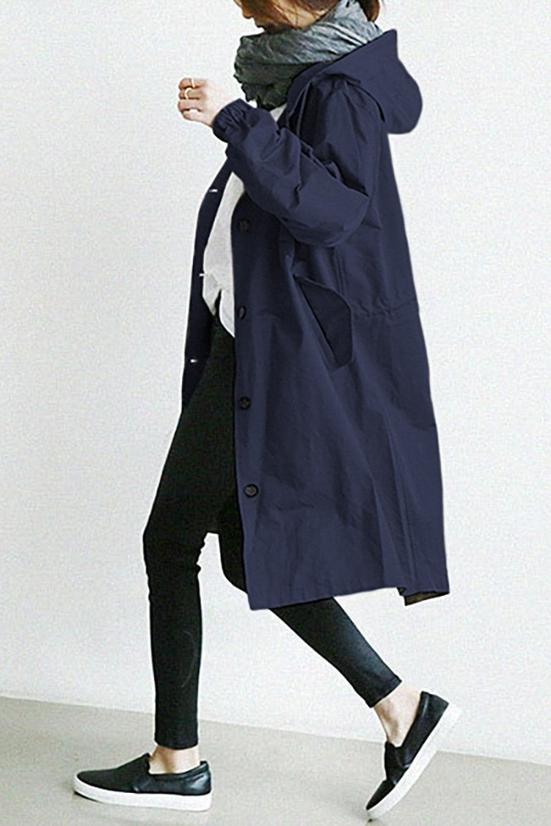 Veste légère de mi-saison pour femme en coton, à capuche, pour l’automne