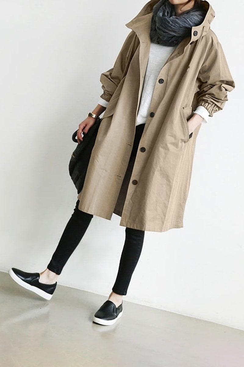 Veste légère de mi-saison pour femme en coton, à capuche, pour l’automne