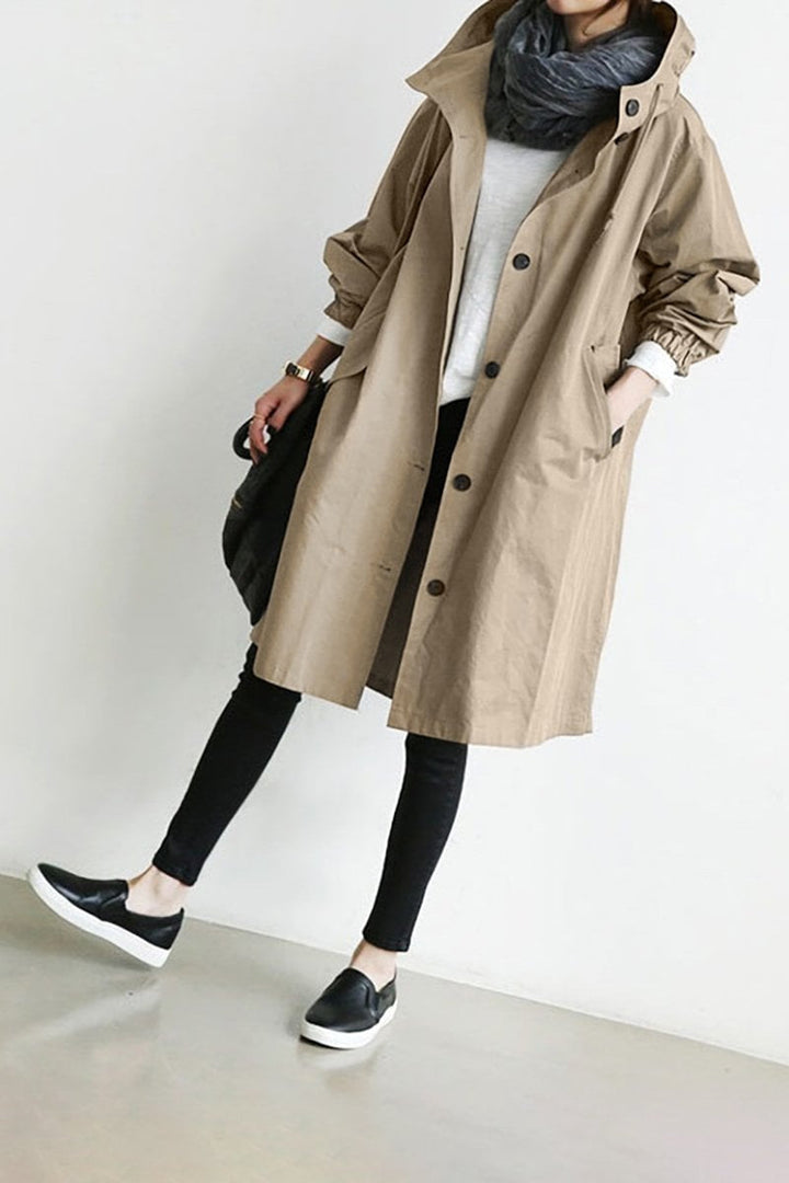 Veste légère de mi-saison pour femme en coton, à capuche, pour l’automne