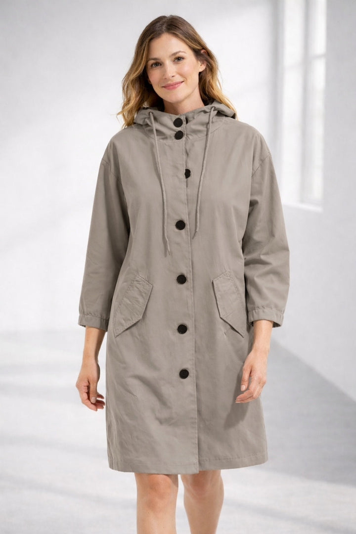 Veste légère de mi-saison pour femme en coton, à capuche, pour l’automne
