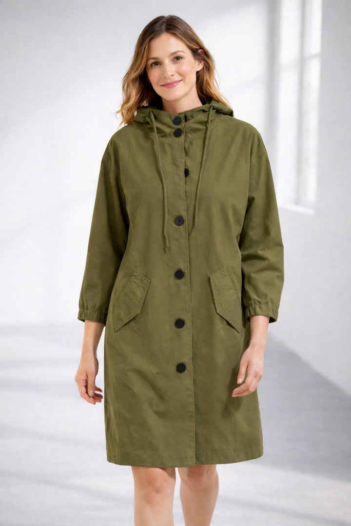 Veste légère de mi-saison pour femme en coton, à capuche, pour l’automne