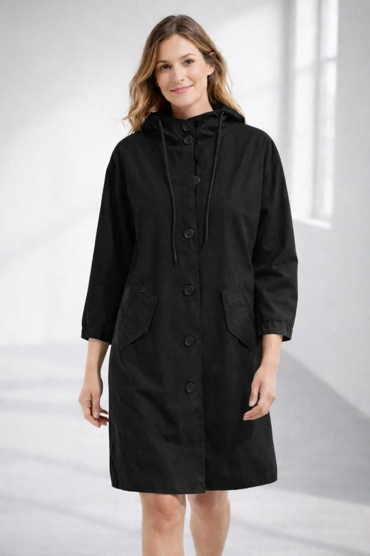 Veste légère de mi-saison pour femme en coton, à capuche, pour l’automne