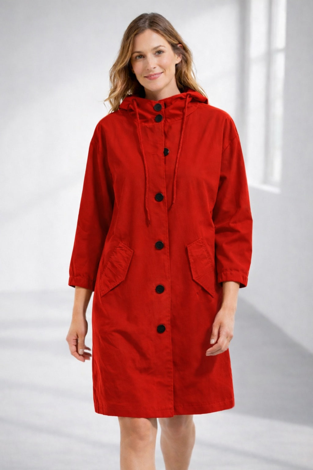Veste légère de mi-saison pour femme en coton, à capuche, pour l’automne