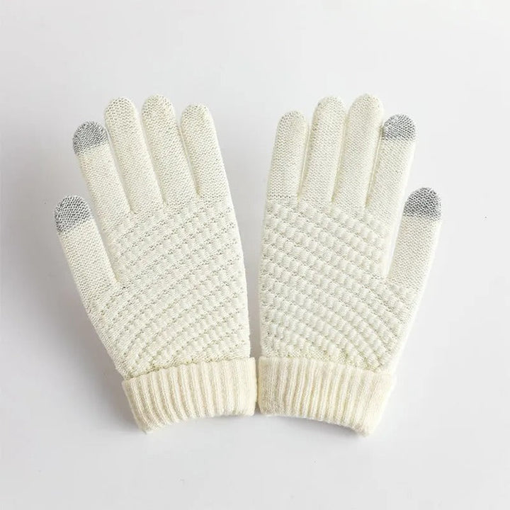 Gants d’hiver femme en cachemire tricoté tactiles pour l’automne et l’hiver
