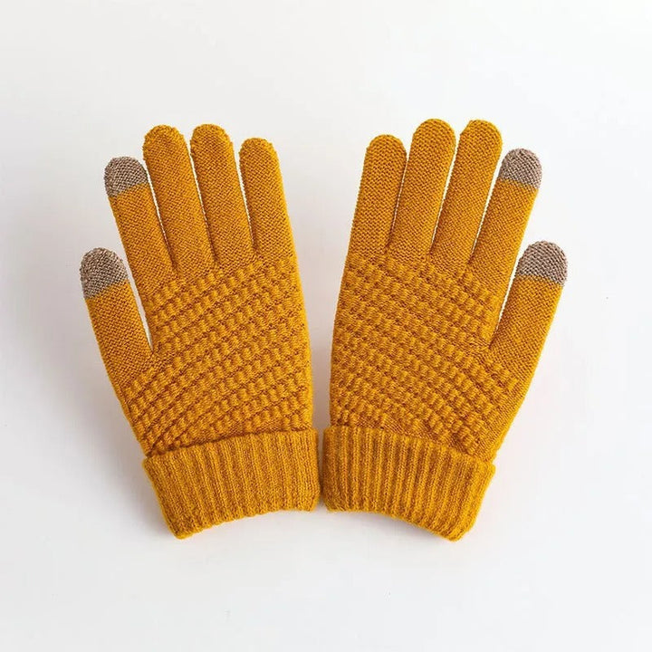 Gants d’hiver femme en cachemire tricoté tactiles pour l’automne et l’hiver