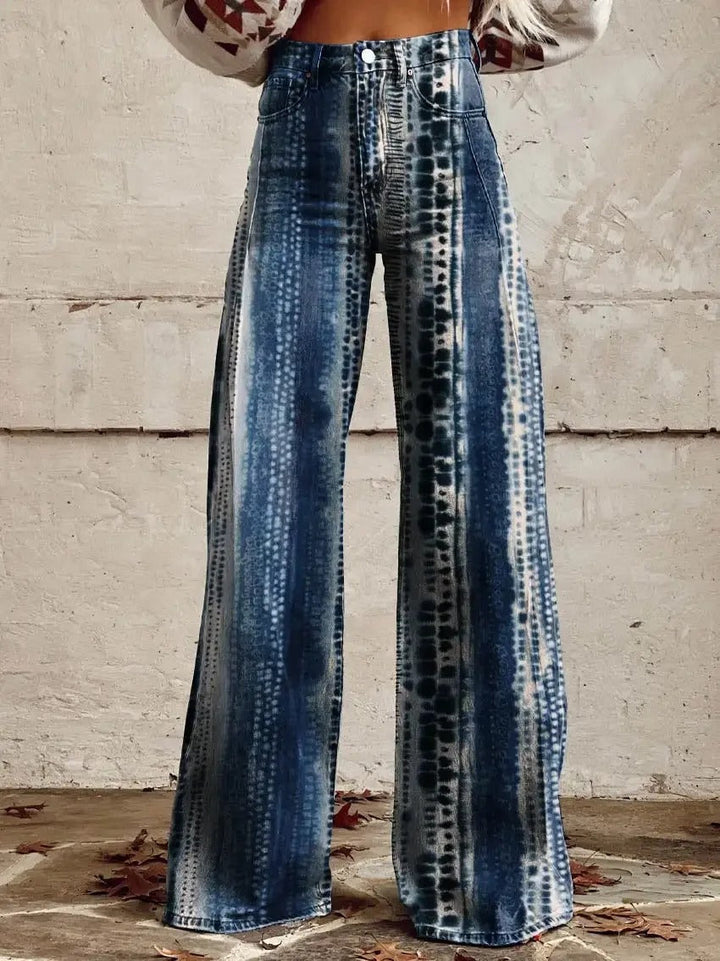 Edie - Eleganckie spodnie retro z modnymi szerokimi nogawkami