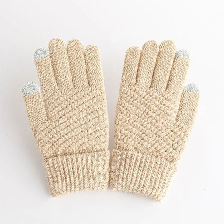 Gants d’hiver femme en cachemire tricoté tactiles pour l’automne et l’hiver