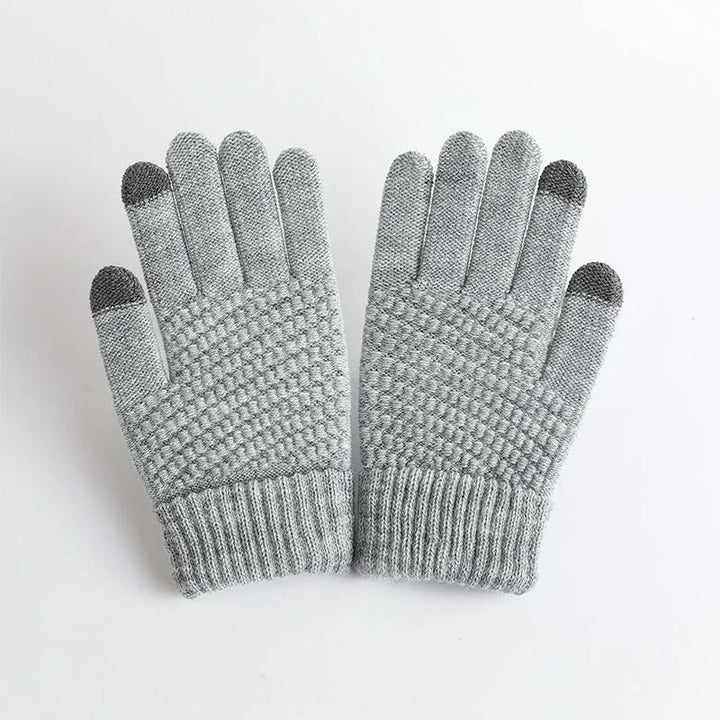 Gants d’hiver femme en cachemire tricoté tactiles pour l’automne et l’hiver