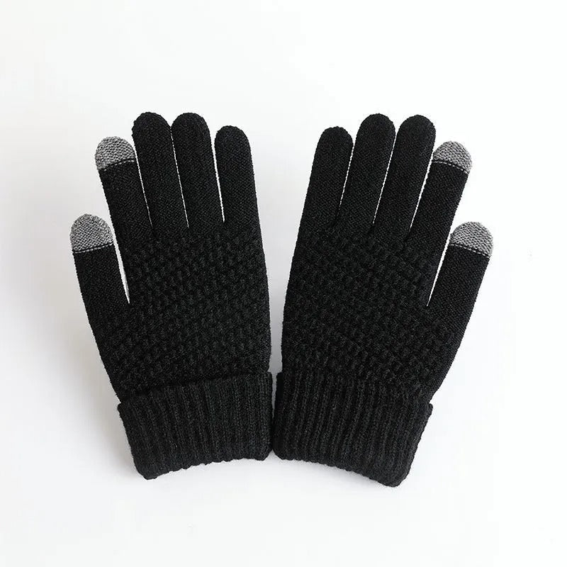 Gants d’hiver femme en cachemire tricoté tactiles pour l’automne et l’hiver