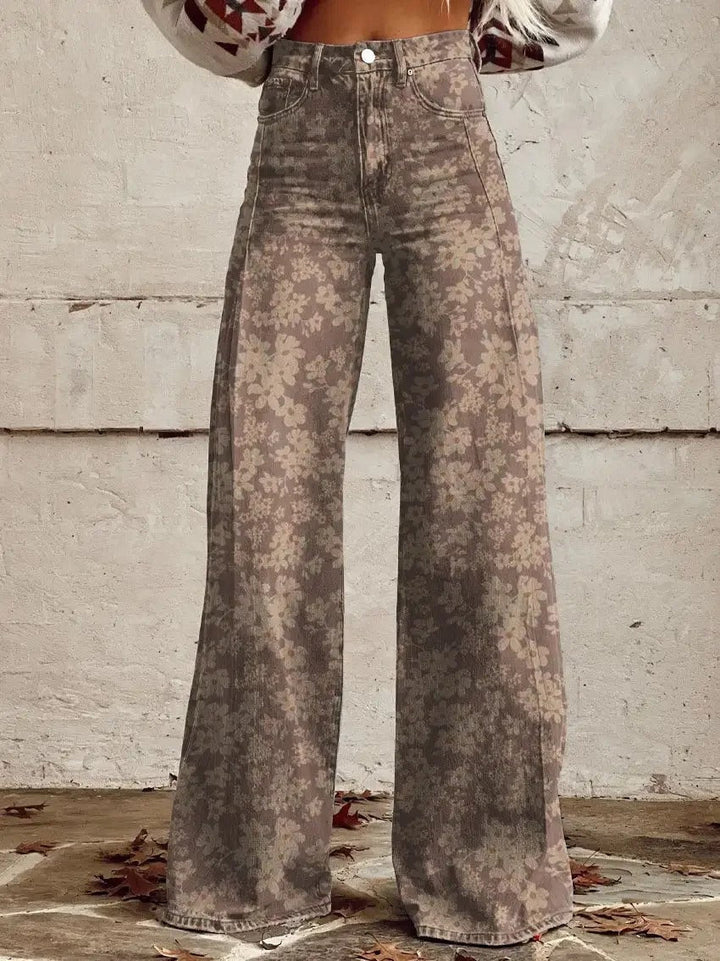 Edie - Eleganckie spodnie retro z modnymi szerokimi nogawkami