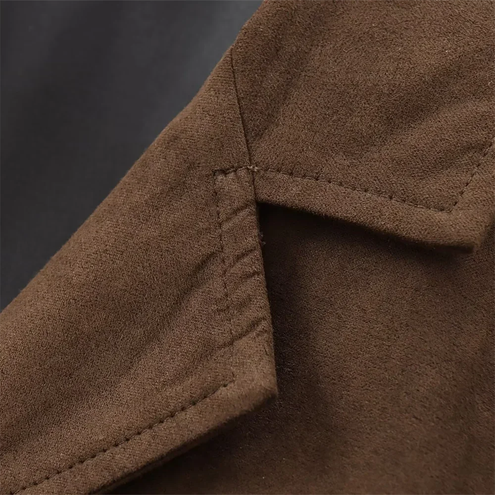 Blazer oversize pour femme en simili-cuir pour l'automne avec un col classique
