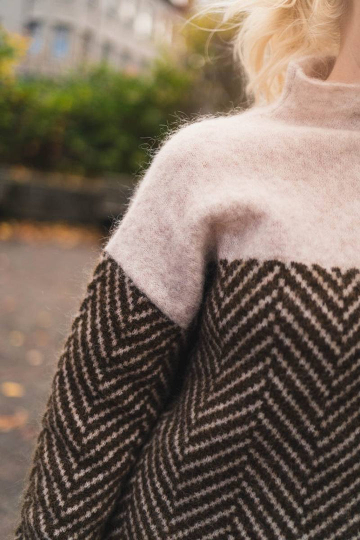 Pulover bărbătesc din lână merinos, cu guler înalt și tricot elegant, pentru toamnă