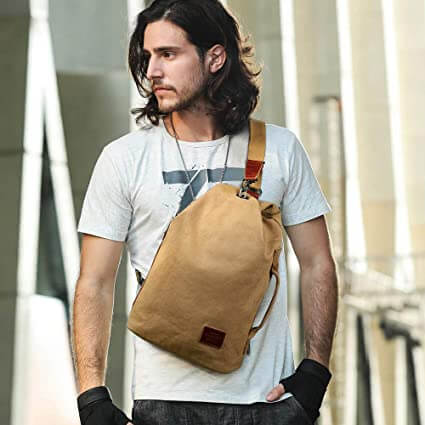 Sac à bandoulière en toile imperméable, usage quotidien et voyage, unisexe, été 2026