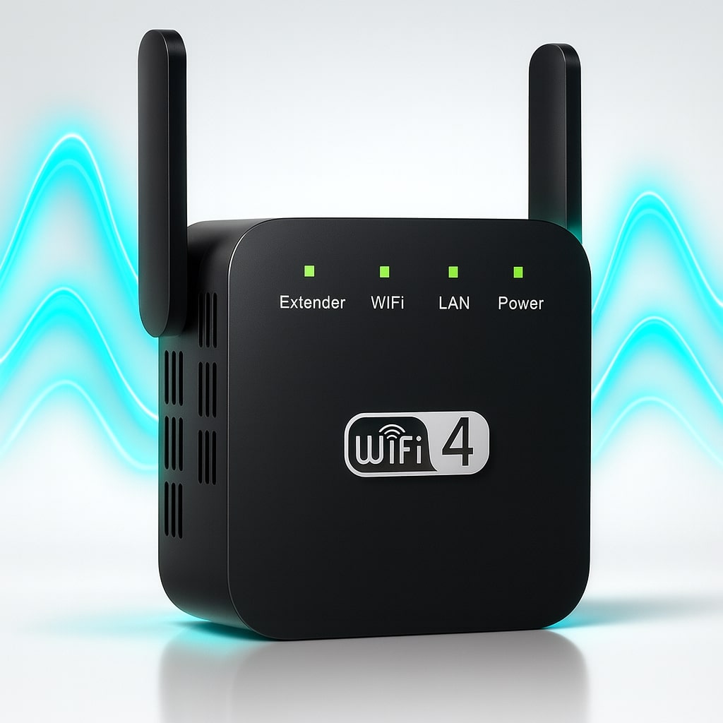 Amplificatore WiFi 300 Mbps 2,4 GHz per casa e ufficio, portata di 50 m, router e ripetitore AP