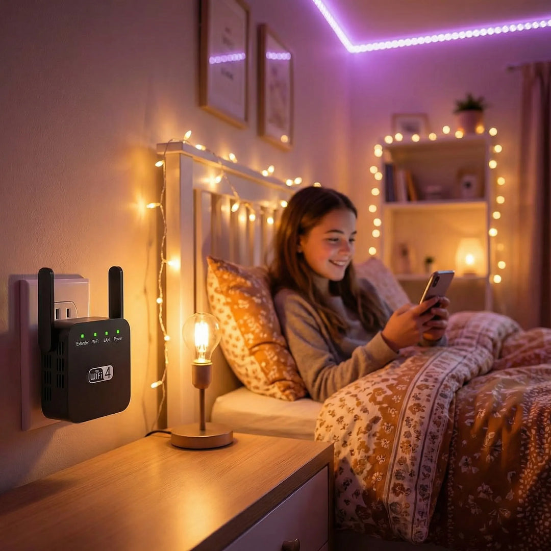 Amplificatore WiFi 300 Mbps 2,4 GHz per casa e ufficio, portata di 50 m, router e ripetitore AP