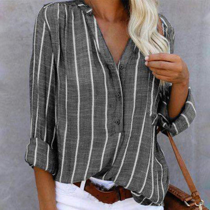 Willow - Elegant Striped Summer Blouse for Women