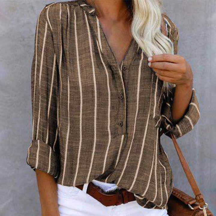 Willow - Elegant Striped Summer Blouse for Women