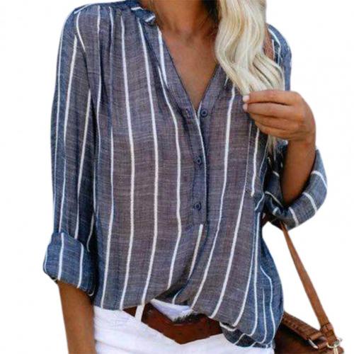 Willow - Elegant Striped Summer Blouse for Women