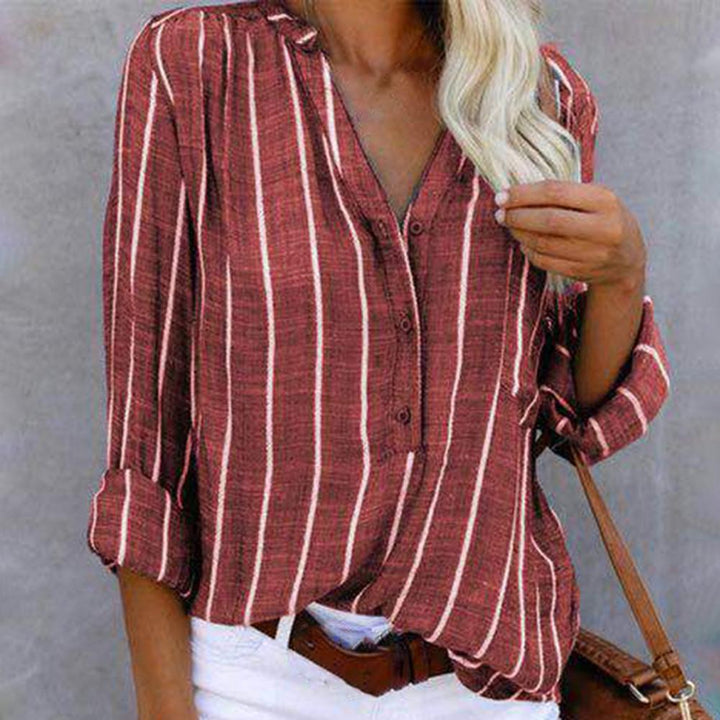 Willow - Elegant Striped Summer Blouse for Women