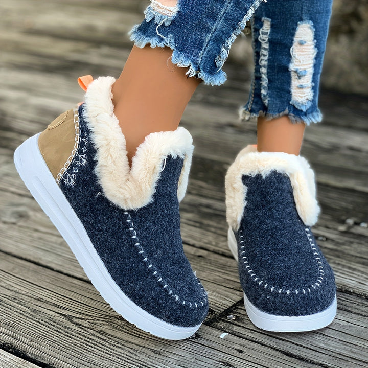 Pantofole da donna in pelliccia sintetica, da infilare, stile mocassino, comode per l’autunno