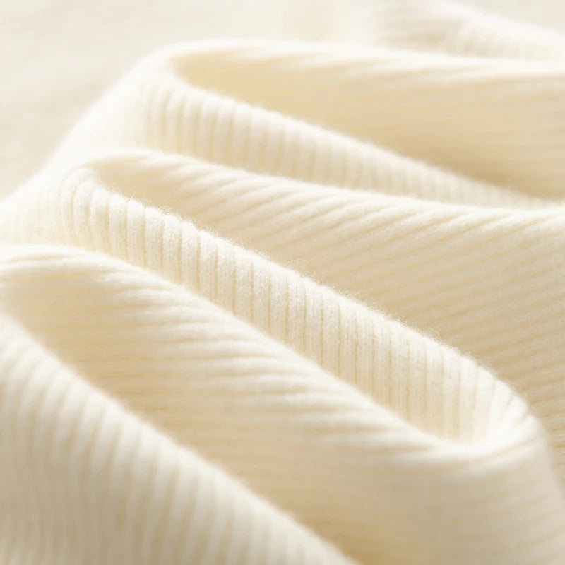 Pantaloni larghi da donna in cashmere lavorato a maglia per l’autunno, con vita elasticizzata e confortevole