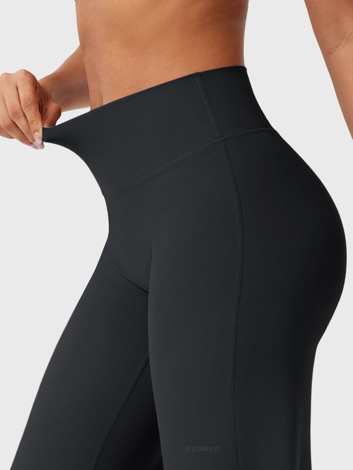 Pantaloni da yoga estivi da donna in cotone a gamba larga con vita alta e taglio ampio