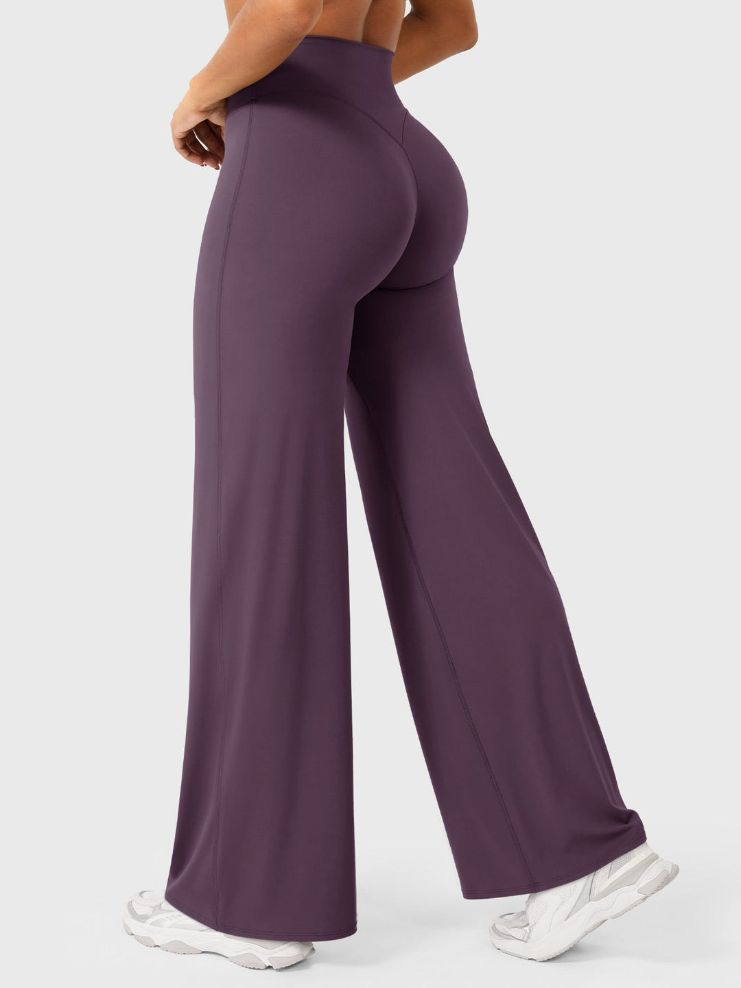 Pantaloni da yoga estivi da donna in cotone a gamba larga con vita alta e taglio ampio