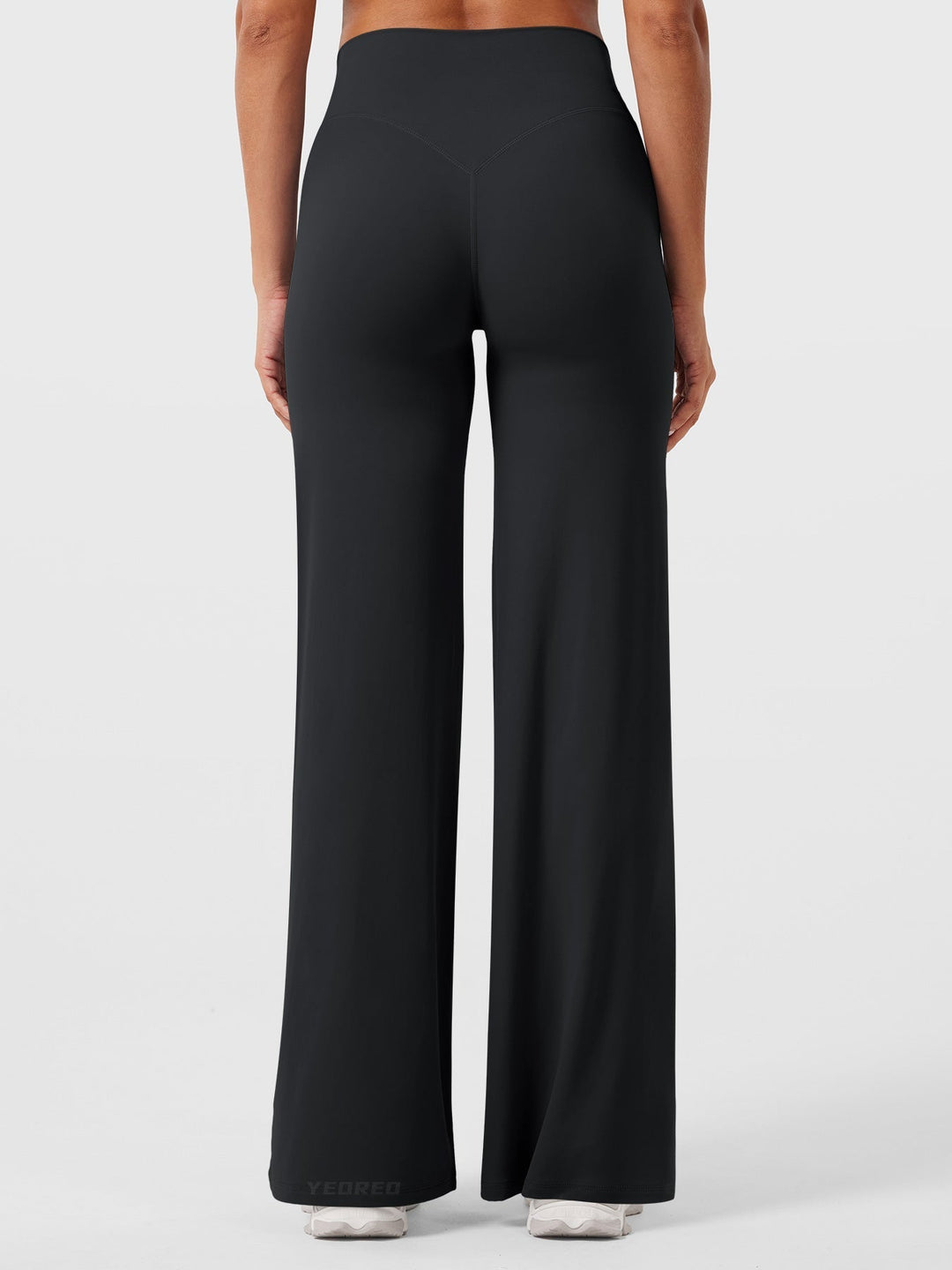 Pantaloni da yoga estivi da donna in cotone a gamba larga con vita alta e taglio ampio