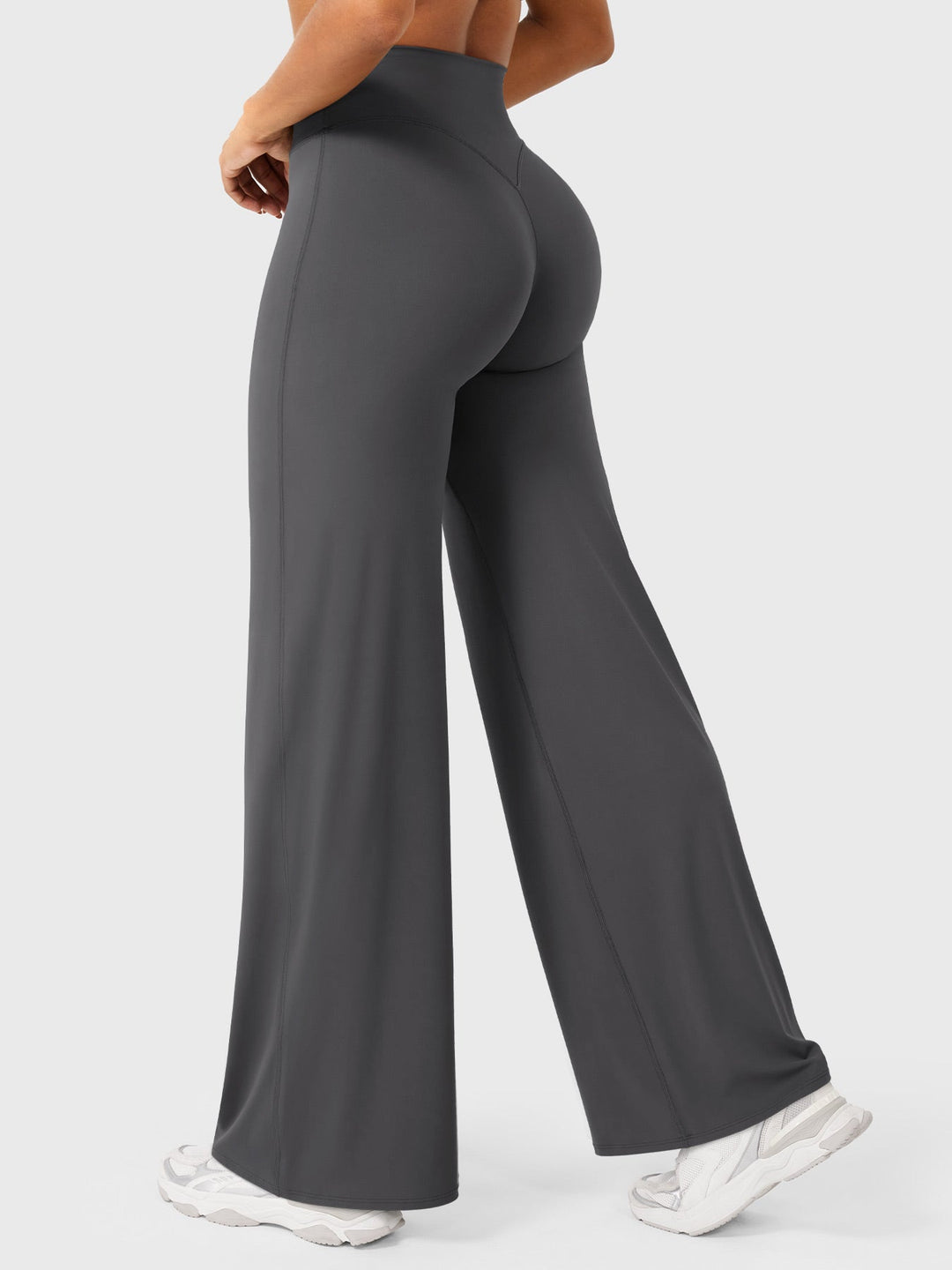 Pantaloni da yoga estivi da donna in cotone a gamba larga con vita alta e taglio ampio