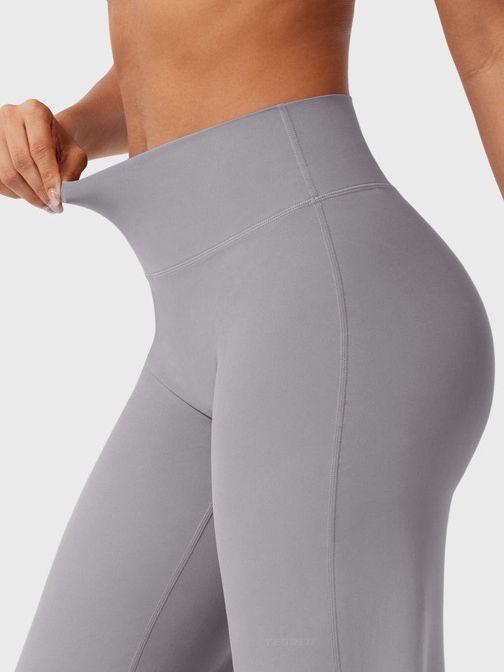 Pantaloni da yoga estivi da donna in cotone a gamba larga con vita alta e taglio ampio