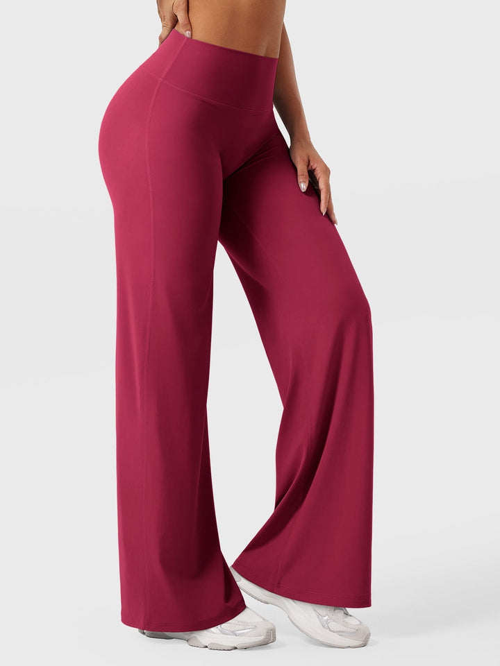 Pantaloni da yoga estivi da donna in cotone a gamba larga con vita alta e taglio ampio
