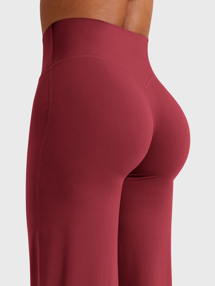 Pantaloni da yoga estivi da donna in cotone a gamba larga con vita alta e taglio ampio