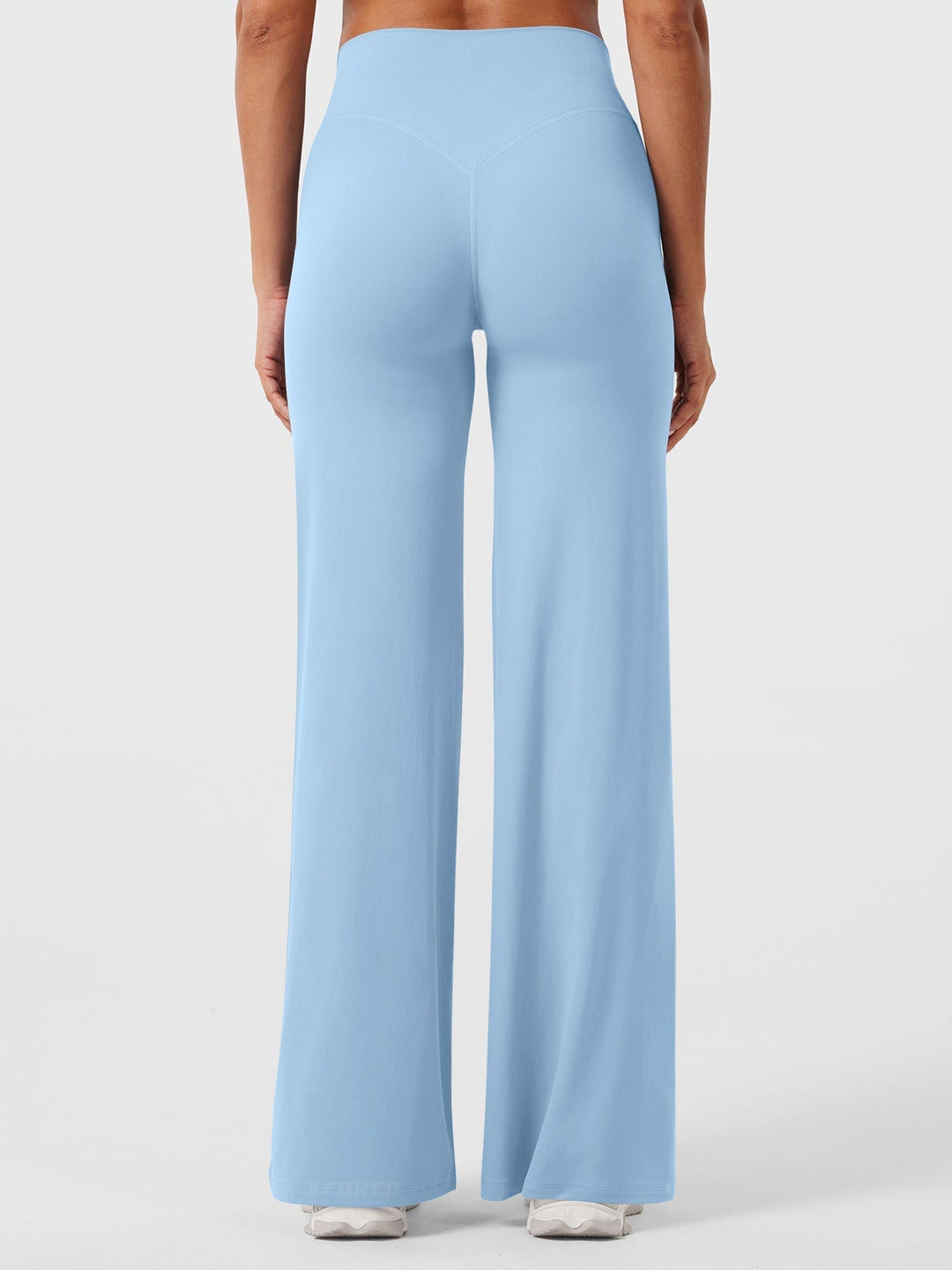 Pantaloni da yoga estivi da donna in cotone a gamba larga con vita alta e taglio ampio