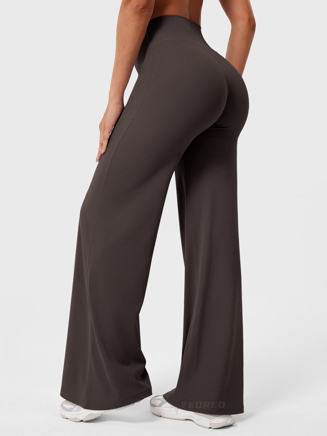 Pantaloni da yoga estivi da donna in cotone a gamba larga con vita alta e taglio ampio