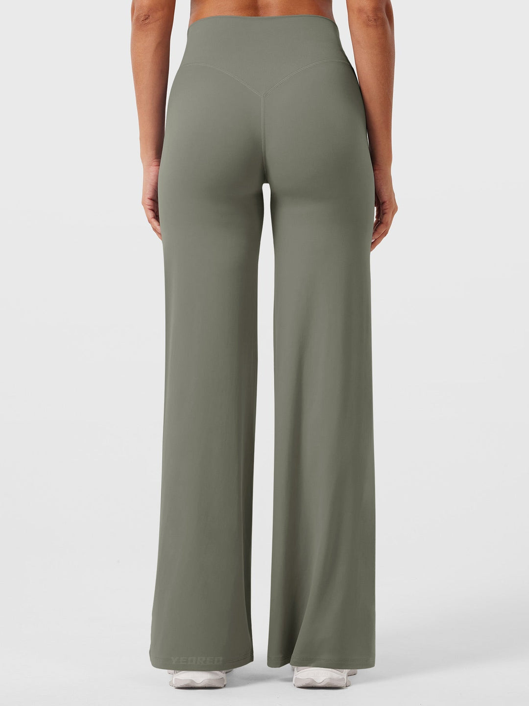 Pantaloni da yoga estivi da donna in cotone a gamba larga con vita alta e taglio ampio