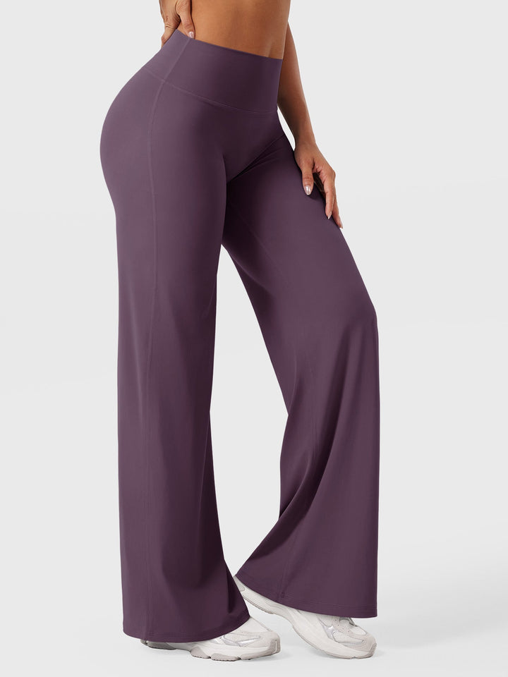 Pantaloni da yoga estivi da donna in cotone a gamba larga con vita alta e taglio ampio