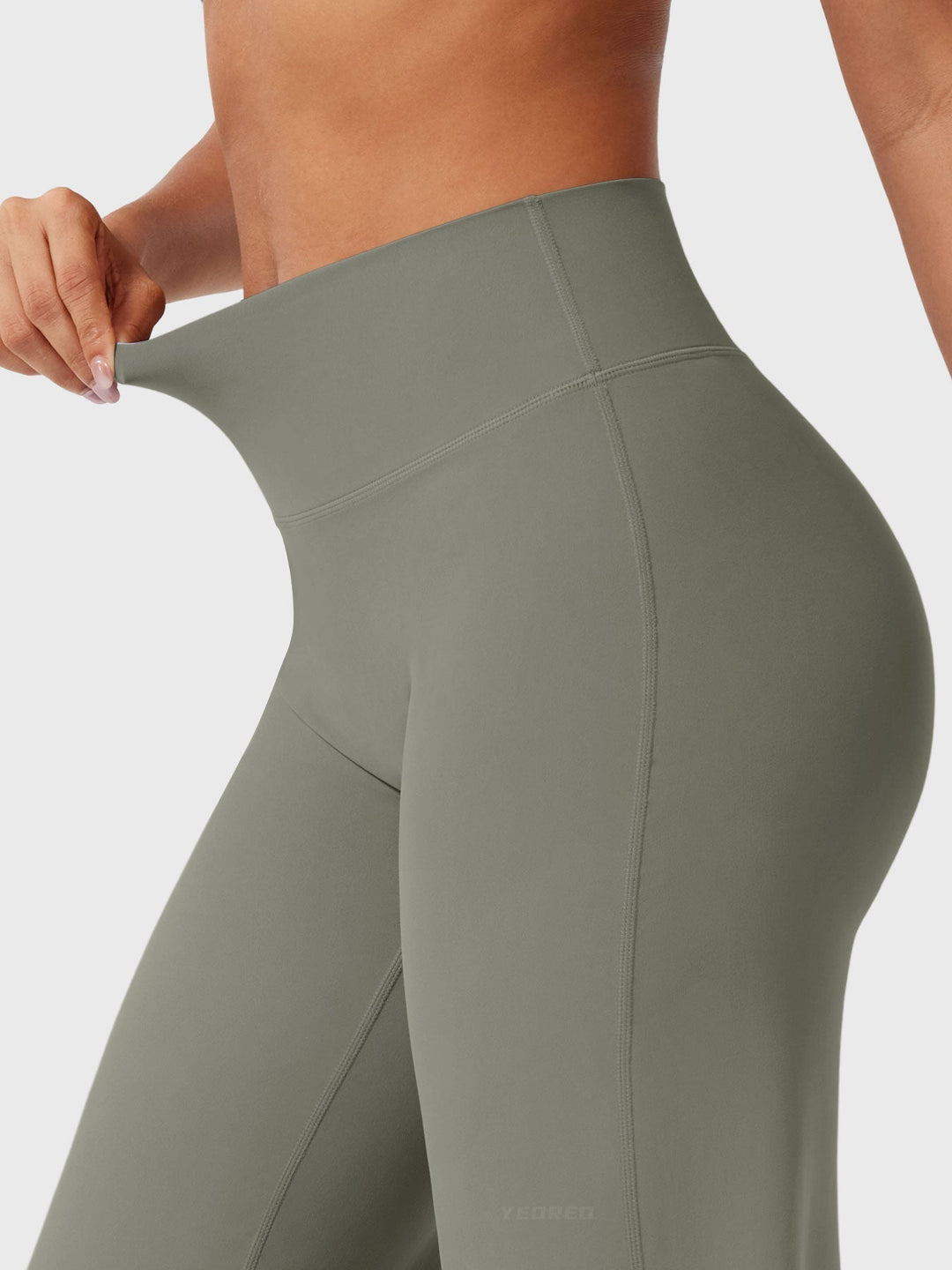 Pantaloni da yoga estivi da donna in cotone a gamba larga con vita alta e taglio ampio