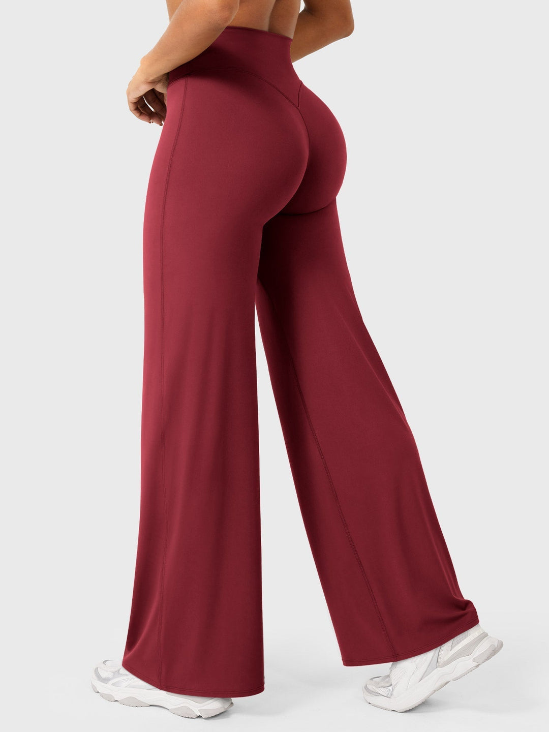 Pantaloni da yoga estivi da donna in cotone a gamba larga con vita alta e taglio ampio