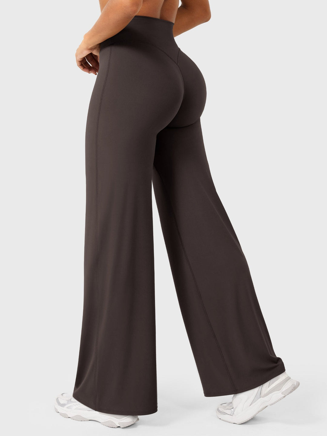 Pantaloni da yoga estivi da donna in cotone a gamba larga con vita alta e taglio ampio