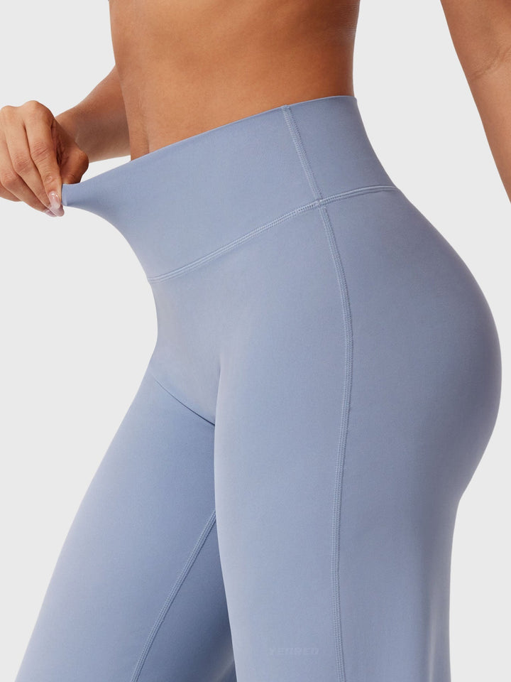Pantaloni da yoga estivi da donna in cotone a gamba larga con vita alta e taglio ampio