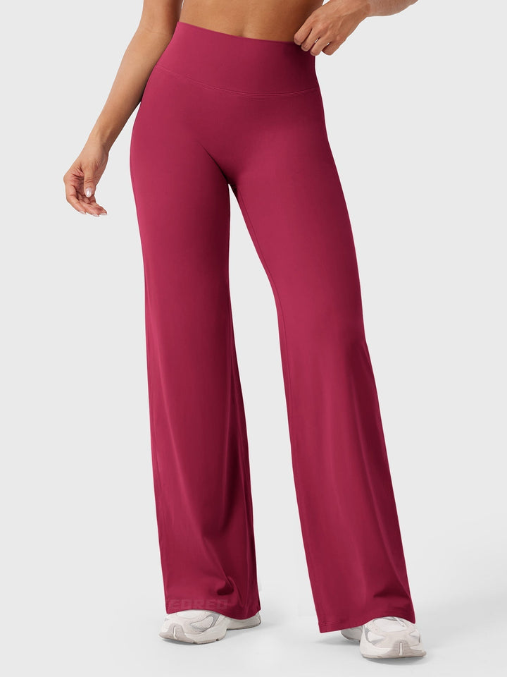 Pantaloni da yoga estivi da donna in cotone a gamba larga con vita alta e taglio ampio